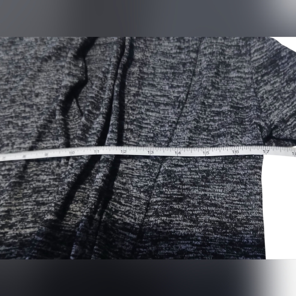 Wet Seal Black Grey Stretch Knit Lightweight Open Front Cardigan Juniors Small - Picture 8 of 9